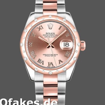 Super Clone Women's Rolex Datejust 31mm Women's-178341-Pink Roman Numeral Dial Pink