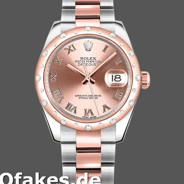 Super Clone Women's Rolex Datejust 31mm Women's-178341-Pink Roman Numeral Dial Pink