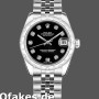 Super Clone Women's Rolex Datejust 31mm Women's-178344-Black Diamond Dial-Jubilee Bracelet Black