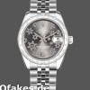 Super Clone Women's Rolex Datejust 31mm Women's-178344-Rhodium Grey Floral Motif Dial Grey
