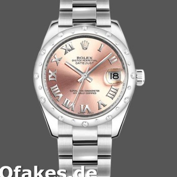 Super Clone Women's Rolex Datejust 31mm Women's-178344-Pink Roman Dial Pink
