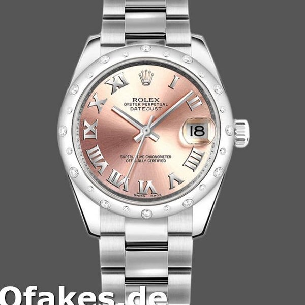 Super Clone Women's Rolex Datejust 31mm Women's-178344-Pink Roman Dial Pink