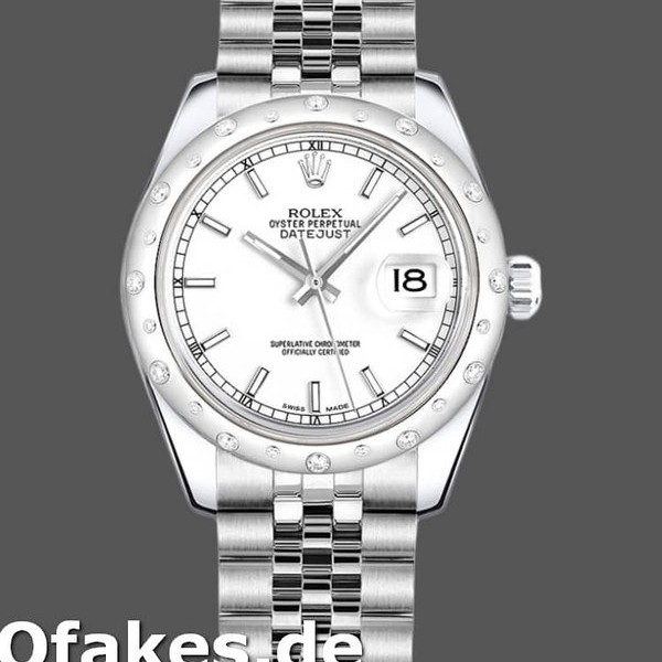 Super Clone Women's Rolex Datejust 31mm Women's-178344-White Dial-Stainless Steel White