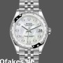 Super Clone Women's Rolex Datejust 31mm Women's-178344-White Mother‑of‑Pearl Diamond Dial MOP