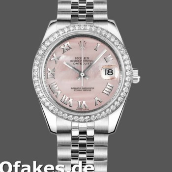 Super Clone Women's Rolex Datejust 31mm Women's-178384-Pink Mother‑of‑Pearl Dial Pink