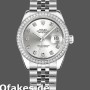 Super Clone Women's Rolex Datejust-178384, 31mm, Silver Diamonds Dial, Diamond Bezel, Lady Silver