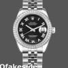 Super Clone Women's Rolex Datejust 31mm Women's-178384-Black Sunburst Dial-Stainless Steel Black