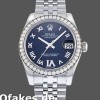 Super Clone Women's Rolex Datejust 31mm Women's-178384-Blue Diamond Dial-Stainless Steel Blue