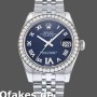 Super Clone Women's Rolex Datejust 31mm Women's-178384-Blue Diamond Dial-Stainless Steel Blue