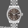 Super Clone Women's Rolex Datejust 31mm Women's-178384-Brown Diamonds Dial-Stainless Steel Brown<br />