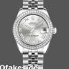 Super Clone Women's Rolex Datejust 31mm Women's-178384-Silver Roman Dial-Stainless Steel Silver<br />