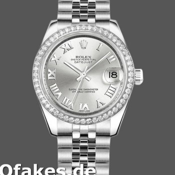 Super Clone Women's Rolex Datejust 31mm Women's-178384-Silver Roman Dial-Stainless Steel Silver<br />