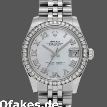 Super Clone Women's Rolex Datejust 31mm Women's-178384-White Mother‑of‑Pearl Dial MOP