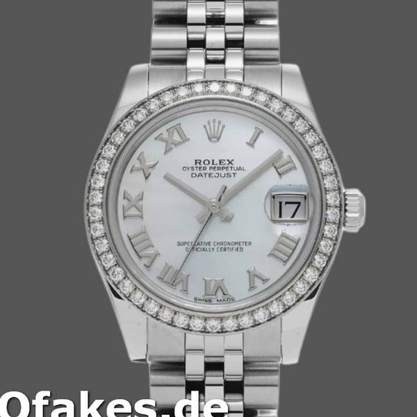 Super Clone Women's Rolex Datejust 31mm Women's-178384-White Mother‑of‑Pearl Dial MOP