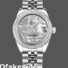 Super Clone Women's Rolex Datejust 31mm Women's-178384-White Mother‑of‑Pearl Dial-Diamonds MOP