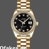Super Clone Women's Rolex Datejust 26mm Women's-179138-Black Diamond Dial Black