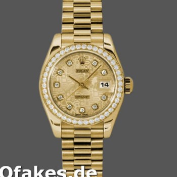 Super Clone Women's Rolex Datejust 26mm Women's-179138-Champagne Jubilee Dial Champagne