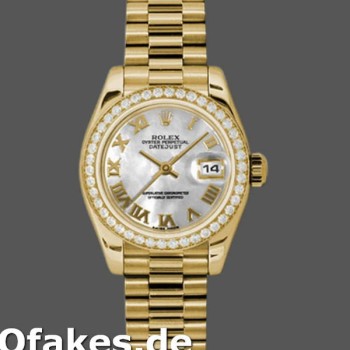 Super Clone Women's Rolex Datejust-179138, 26mm, White Mother‑of‑Pearl Roman Numeral Dial, Lady MOP