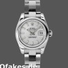 Super Clone Women's Rolex Datejust 26mm Women's-179160-Silver Index Dial-Domed Bezel Silver