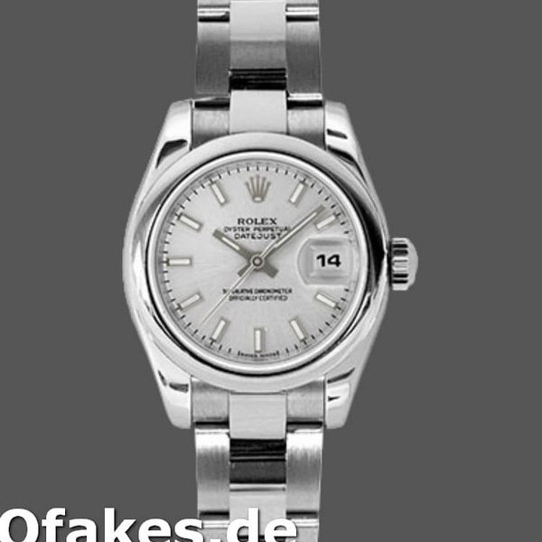 Super Clone Women's Rolex Datejust 26mm Women's-179160-Silver Index Dial-Domed Bezel Silver