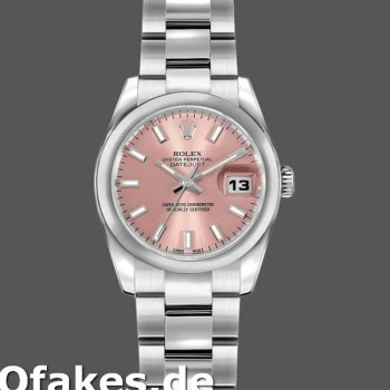 Super Clone Women's Rolex Datejust 26mm Women's-179160-Pink Index Dial-Domed Bezel Pink