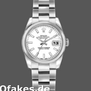 Super Clone Women's Rolex Datejust 26mm Women's-179160-White Index Dial-Domed Bezel White