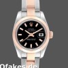 Super Clone Women's Rolex Datejust 26mm Women's-179161-Black Index Dial-Stainless Steel & Everose Gold Luxury