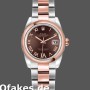 Super Clone Women's Rolex Datejust 26mm Women's-179161-Chocolate Brown Dial-Stainless Steel & Everose Gold Chocolate Brown