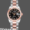 Super Clone Women's Rolex Datejust 26mm Women's-179161-Black Concentric Circle Dial-Stainless Steel & Everose Gold Black