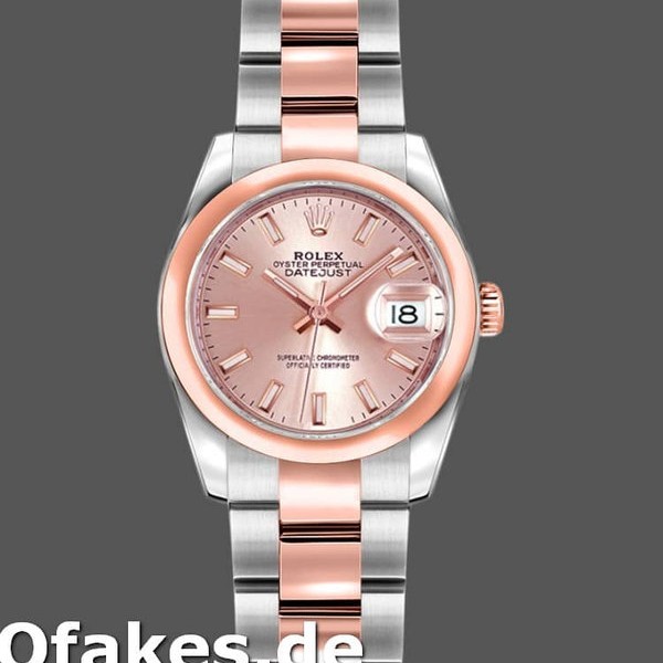 Super Clone Women's Rolex Datejust-179161, 26mm, Stainless Steel & Everose Gold, Pink Index Dial, Lady Pink
