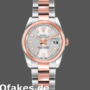 Super Clone Women's Rolex Datejust 26mm Women's-179161-Silver Index Dial-Stainless Steel & Everose Gold Silver