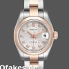 Super Clone Women's Rolex Datejust 26mm Women's-179161-Silver Jubilee Anniversary Dial-Stainless Steel & Everose Gold Silver