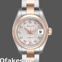 Super Clone Women's Rolex Datejust 26mm Women's-179161-Silver Jubilee Anniversary Dial-Stainless Steel & Everose Gold Silver