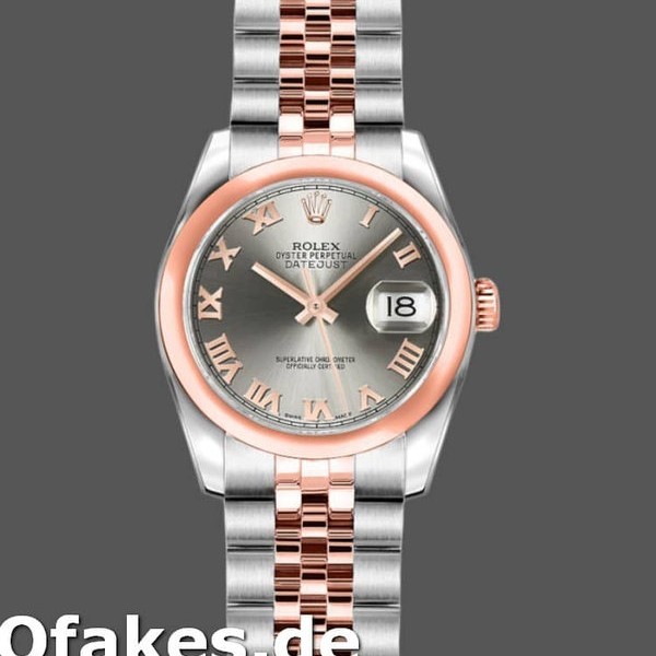Super Clone Women's Rolex Datejust 26mm Women's-179161-Steel Roman Dial-Stainless Steel & Everose Gold Steel<br />