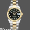 Super Clone Women's Rolex Datejust-179163, 26mm, Black Diamond Dial, Domed Bezel, Lady Black