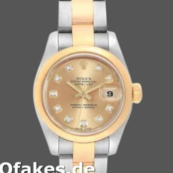 Super Clone Women's Rolex Datejust-179163, 26mm, Champagne Dial, Domed Bezel, Lady Champagne