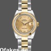 Super Clone Women's Rolex Datejust 26mm Women's-179163-Champagne Roman Dial-Domed Dezel Champagne