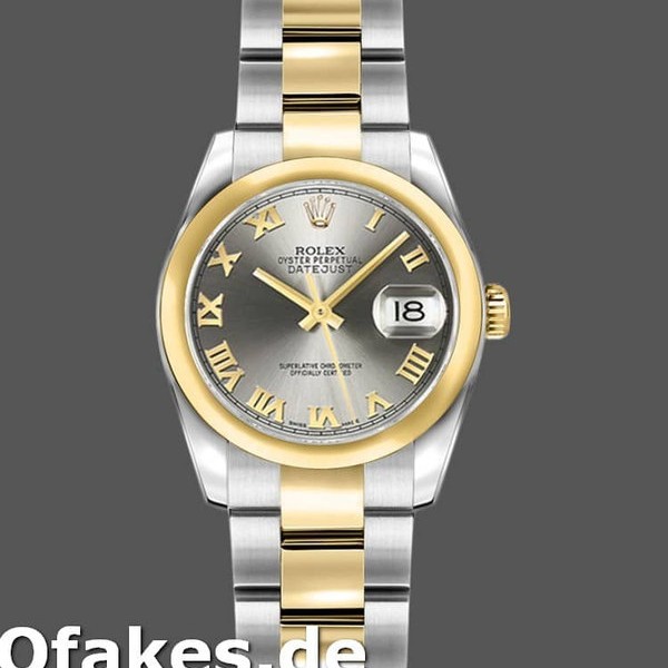 Super Clone Women's Rolex Datejust 26mm Women's-179163-Grey Dial-Domed Dezel Grey
