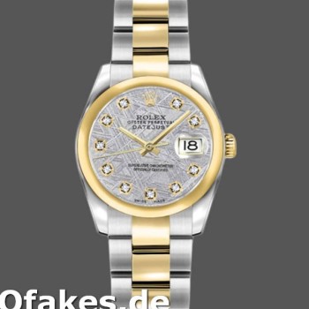 Super Clone Women's Rolex Datejust-179163, 26mm, Meteorite Grey Dial, Domed Bezel, Lady Grey
