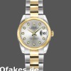 Super Clone Women's Rolex Datejust 26mm Women's-179163-Silver Diamond Dial-Domed Dezel Silver