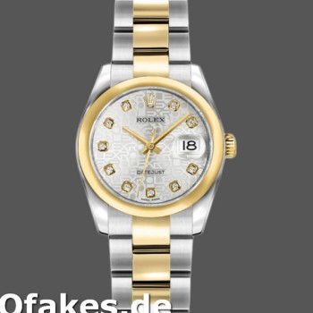 Super Clone Women's Rolex Datejust-179163, 26mm, Silver Jubilee Dial, Domed Bezel, Lady Silver