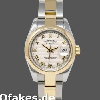 Super Clone Women's Rolex Datejust-179163, 26mm, Pyramid Ivory Dial, Smooth Bezel, Lady Ivory