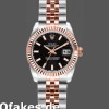 Super Clone Women's Rolex Datejust-179171, 26mm, Black Dial, Fluted Bezel, Lady Black