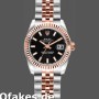 Super Clone Women's Rolex Datejust-179171, 26mm, Black Dial, Fluted Bezel, Lady Black