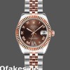 Super Clone Women's Rolex Datejust-179171, 26mm, Chocolate Brown Dial, Fluted Bezel, Lady Chocolate Brown