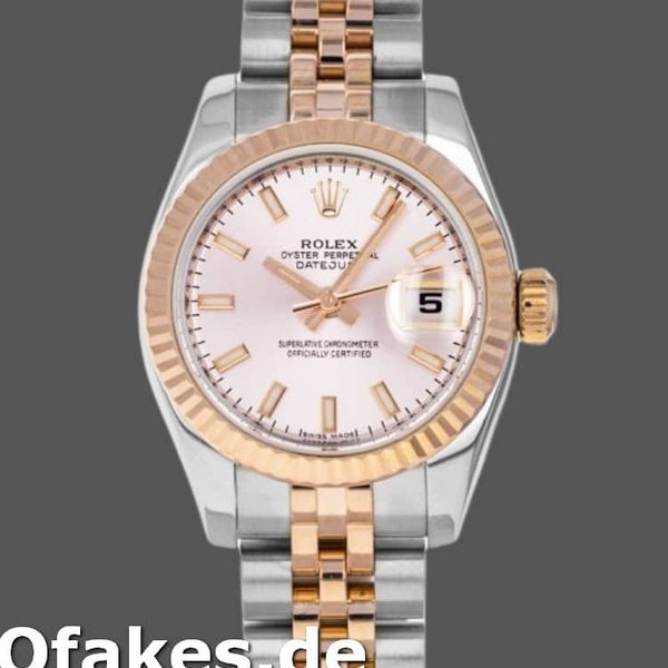 Super Clone Women's Rolex Datejust-179171, 26mm, Pink Dial, Fluted Bezel, Lady Pink