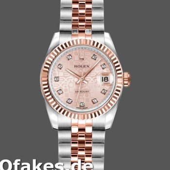 Super Clone Women's Rolex Datejust-179171, 26mm, Pink Jubilee Dial, Fluted Bezel, Lady Pink