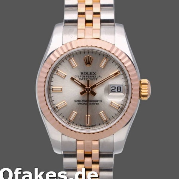 Super Clone Women's Rolex Datejust-179171, 26mm, Silver Dial, Fluted Bezel, Lady Silver