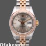 Super Clone Women's Rolex Datejust-179171, 26mm, Silver Dial, Fluted Bezel, Lady Silver