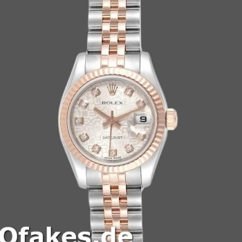Super Clone Women's Rolex Datejust-179171, 26mm, Silver Jubilee Anniversary Dial, Fluted Bezel, Lady Silver